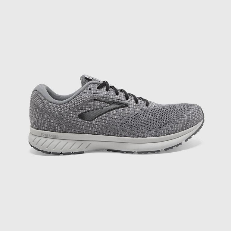 Brooks Revel 3 Israel - Men's Road Running Shoes - Grey (38075-ORNG)